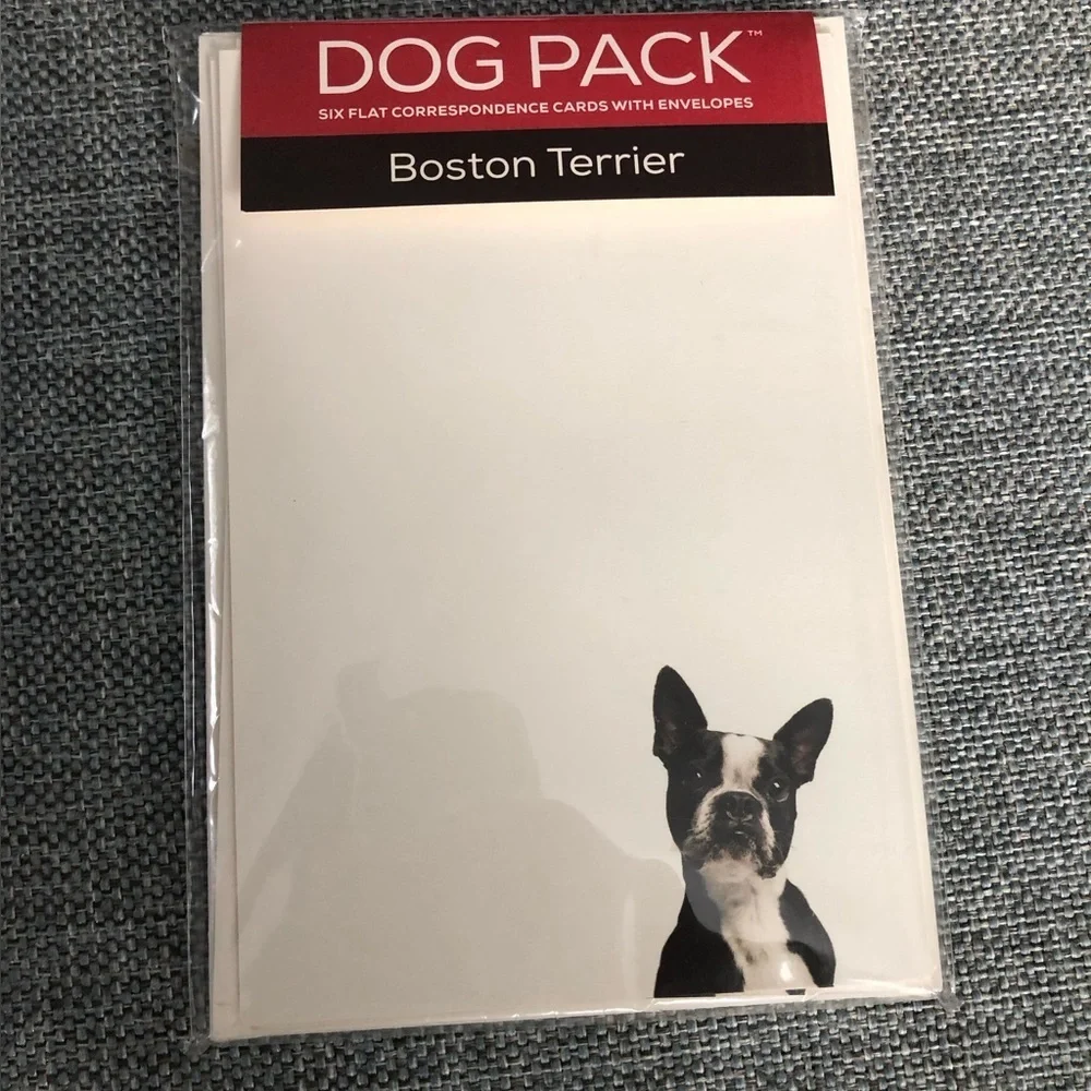 The dog studio Boston Terrier Six Flat Blank Correspondence Cards and Envelopes